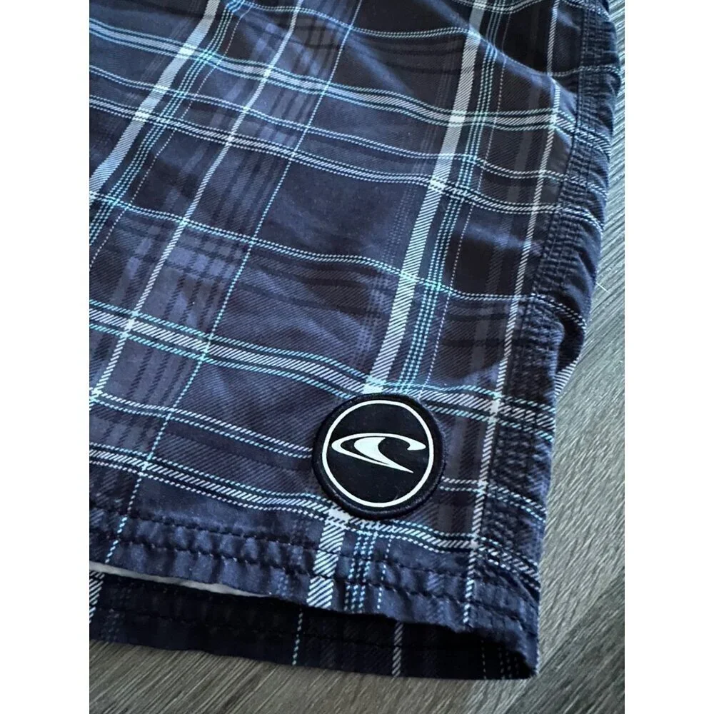 O’Neil gray plaid bathing suit size 38 men’s